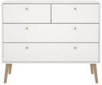 Tvilum Fehér alacsony komód 99x82 cm Bodo - Tvilum