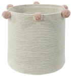Lorena Canals Krémszínű textil játéktároló kosár ø 30x30 cm Bubbly - Lorena Canals