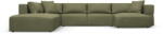 Milo Casa Világoszöld sarokkanapé (bal oldali-"U" alakú) Esther - Milo Casa