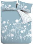 Catherine Lansfield Fehér-kék kétszemélyes ágyneműhuzat 200x200 cm Meadowsweet Floral - Catherine Lansfield