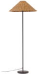 Kave Home Fekete-natúr színű állólámpa rattan búrával (magasság 154 cm) Urania - Kave Home