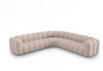 Micadoni Bézs zsenília moduláris sarokkanapé Lupine - Micadoni