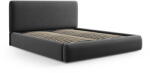 Cosmopolitan Design Sötétszürke kárpitozott ágyneműtartós franciaágy ágyráccsal 160x200 cm Colonel - Cosmopolitan Design