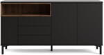 Tvilum Fekete komód 176x90x49 cm Roomers - Tvilum