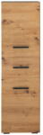 Støraa Natúr színű magas keskeny fürdőszoba szekrény tölgyfa dekorral 130x35 cm Malika - Støraa