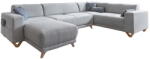 Miuform Világosszürke kinyitható-tárolóhelyes sarokkanapé (jobb oldali-U alakú) Classy Sophie - Miuform