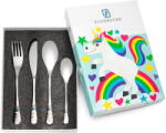 Zilverstad Ezüstszínű rozsdamentes acél gyerek evőeszköz készlet 4 db-os Unicorn - Zilverstad