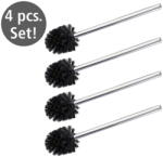 WENKO Fényes ezüstszínű rozsdamentes acél tartalék WC-kefe szett 4 db-os Ø8cm - Wenko