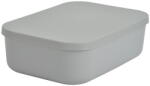 Homéa Szürke fedeles műanyag tárolódoboz 24x18x8 cm - Homéa