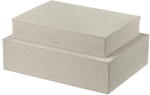 Blomus Bézs fedeles műbőr tárolódoboz szett 2 db-os 40x30x11 cm Sahla - Blomus