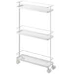 YAMAZAKI Fehér fém gurulós polcos állvány 38x66 cm Tower - YAMAZAKI