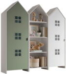 Vipack Fehér-zöld nyitott gyerek ruhásszekrény 173x171, 5 cm CASAMI BRUGES - Vipack