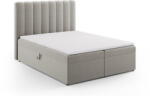 Milo Casa Szürke boxspring ágy tárolóhellyel 160x200 cm Gina - Milo Casa