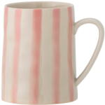 Bloomingville Fehér-rózsaszín agyagkerámia bögre 440 ml Begonia - Bloomingville