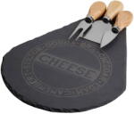 Premier Housewares Szervírozó vágódeszka sajthoz, 3 késsel - Premier Housewares