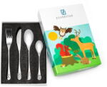 Zilverstad Ezüstszínű rozsdamentes acél gyerek evőeszköz készlet 4 db-os Forest Animals - Zilverstad