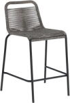 Kave Home Glenville sötétszürke acélszerkezetű bárszék, magasság 62 cm - Kave Home
