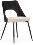 MOME Fekete-krémszínű kárpitozott étkezőszék szett 2 db-os Gilda - MOME