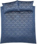 Catherine Lansfield Kék kétszemélyes-hosszabbított ágyneműhuzat 230x220 cm Art Deco Pearl - Catherine Lansfield