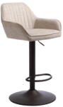 Unique Furniture Bézs kárpitozott állítható magasságú-karfás bárszék (ülésmagasság 65 cm) Nolan - Unique Furniture