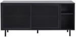 Unique Furniture Fekete fém komód tolóajtóval 160x75x46 cm Veep - Unique Furniture
