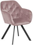Actona Világos rózsaszín kárpitozott karfás étkezőfotel Lola - Actona