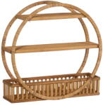 Ixia Natúr színű többszintes rattan fali polc 45, 5 cm - Ixia