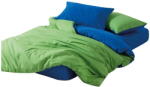 Mijolnir Zöld-kék négyrészes kétszemélyes hosszabbított renforcé pamut ágyneműhuzat lepedővel 200x220 cm Sage - Mijolnir