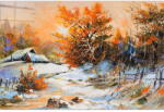 Wallity Üveg kép 70x50 cm Winter - Wallity