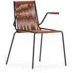 Marckeric Terrakotta színű fém karfás-rakásolható étkezőszék szett 2 db-os Emily - Marckeric