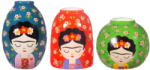 Sass & Belle Kerámia váza készlet 3 db-os (magasság 8 cm) Floral Frida - Sass & Belle