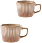Dakls Bézs kőedény bögre szett 2 db-os cappucinóhoz 190 ml Tone - Dakls