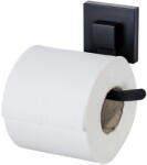 WENKO Fekete öntapadós rozsdamentes acél WC-papír tartó Quadro - Wenko