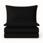 Mila Home Luxury Fekete kétszemélyes-hosszabbított renforcé pamut ágyneműhuzat 240x220 cm Checkered - Mila Home Luxury