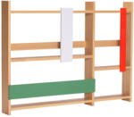 Hübsch Natúr színű többszintes fali polc tölgyfa dekorral 110 cm Arki - Hübsch