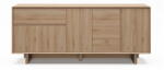 Marckeric Natúr színű komód tölgyfa dekorral 180x76x45 cm Carpi - Marckeric