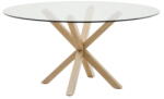Kave Home Kerek étkezőasztal üveg asztallappal ø 150 cm Argo - Kave Home - bonami - 183 167 Ft
