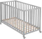 Roba Szürke összecsukható gurulós babaágy 60x120 cm Fold up - Roba