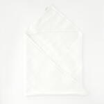 Linen Tales Waffle fehér kapucnis gyerek törölköző, 100 x 100 cm - Linen Tales