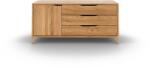 The Beds Natúr színű tölgyfa alacsony komód 140x64 cm Twig - The Beds