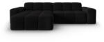 Micadoni Fekete bársony sarokkanapé (bal oldali) Kendal - Micadoni Home - bonami - 764 992 Ft