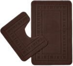 Catherine Lansfield Sötétbarna fürdőszobai kilépő szett WC-hez, 2 db-os 50x80 cm Armoni - Catherine Lansfield