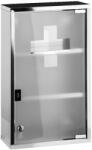Premier Housewares Ezüstszínű műanyag fali gyógyszeres szekrény 30x51 cm - Premier Housewares