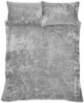 Catherine Lansfield Szürke kétszemélyes bársony ágyneműhuzat 200x200 cm Crushed - Catherine Lansfield