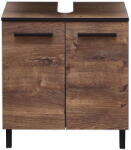 Pelipal Barna mosdó alatti szekrény tölgyfa dekorral 60x53 cm Set 374 - Pelipal