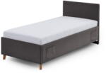 meise.möbel Antracitszürke kárpitozott gyerekágy ágyrács nélkül 90x200 cm Cool - Meise Möbel