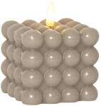 Star Trading Flamme Dot bézs LED viaszgyertya, magasság 9, 5 cm - Star Trading