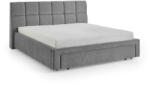 meise.möbel Szürke kárpitozott franciaágy ágyrács nélkül 180x200 cm Canyon - Meise Möbel