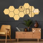 Ambiance Falmatrica szett 12 db-os 17x20 cm Hexagons Gold - Ambiance