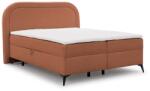 ROPEZ Narancssárga ágyneműtartós boxspring ágy 200x200 cm Ornes - Ropez